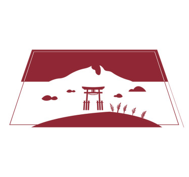 Japansk struktur med originale sømåtter - TenStickers