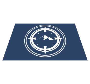 Rundt kompass med fjell spisebrikke original - Tenstickers