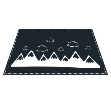 Hand drawn mountains with clouds placemats - TenStickers