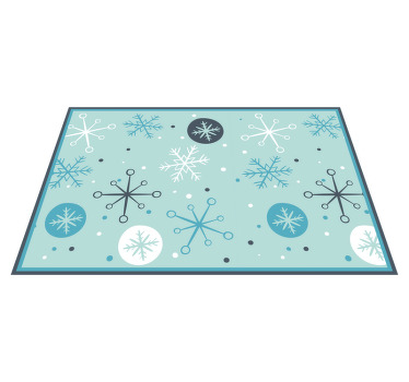 Modré a bílé sněhové vločky vánoční prostírání - TenStickers