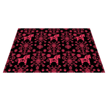 Oryginalna podkładka na stół z folkowym koniem - TenStickers