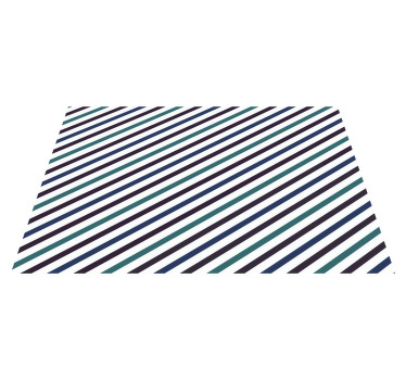 파란색 대각선 줄무늬 현대적인 플레이스매트 - TenStickers
