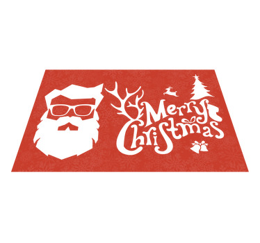 Merry hipster christmas placemats - TenStickers