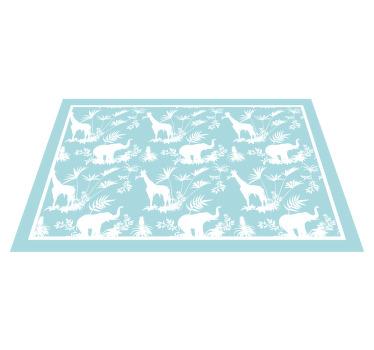 Manteles individuales de vinilo con diseño vintage de jungle toil - TenVinilo