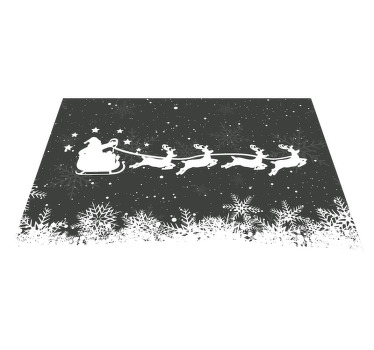 Black and White Santa Christmas placemats - TenStickers