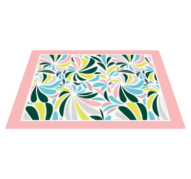 Chained colored feathers modern placemats - TenStickers