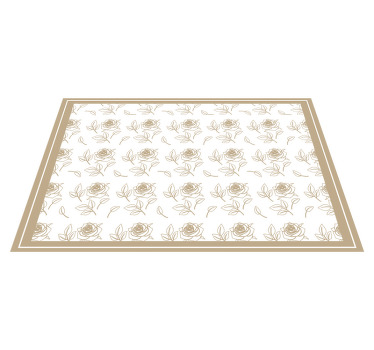 Detailed rose pattern  beige elegant placemats - TenStickers