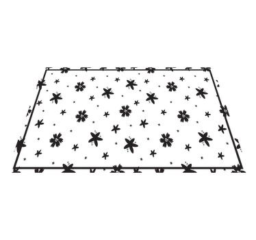 Svart och vitt bläck blommiga original bordstabletter - Tenstickers