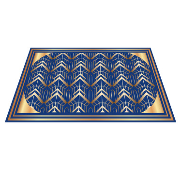 Modern art blue and golden deco placemats - TenStickers
