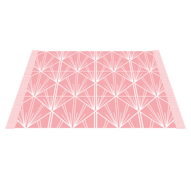 Moderne kunst pink og hvid deco dækkeservietter - TenStickers