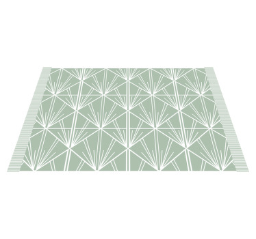 Modern art green white deco pattern placemats - TenStickers