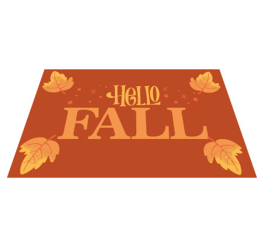 Olá outono lettering produtoindividuais de mesa de vinil - TenStickers