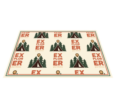 Individuais de mesa infantis Explorando acampar aventura - TenStickers