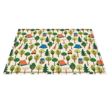 Camping stuff guitars bee placemats - TenStickers