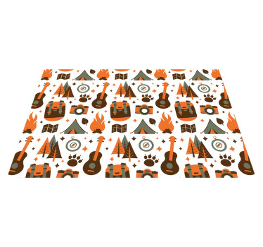 Detské prestieranie prvky dobrodružstva v kempe - Tenstickers