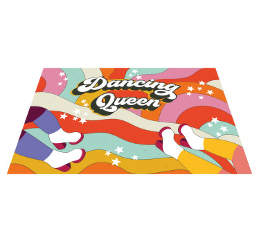 Dancing queen pink background placemats - TenStickers
