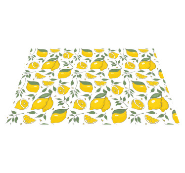 Mantel individual original Limones y flores tropicales - TenVinilo