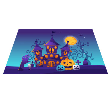 Spooky graveyard with bats Halloween placemats - TenStickers