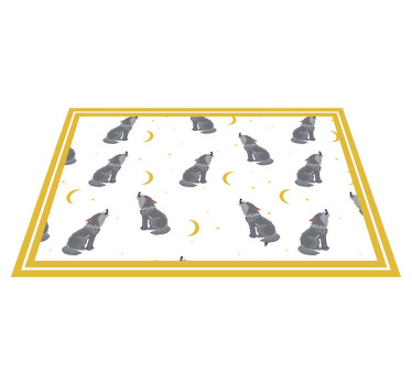 Volkovi zavijajo na luno otroški pogrinjki - TenStickers