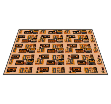 80 年代卡带图案原创餐垫 - TenStickers