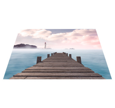 Wooden dock aesthetic original placemats - TenStickers