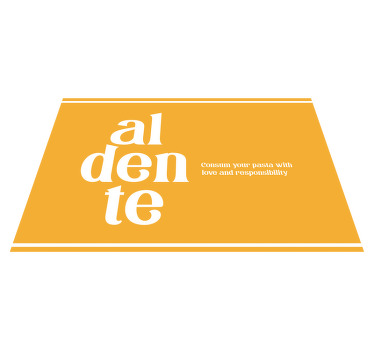 "Al dente" quote orange placemats - TenStickers