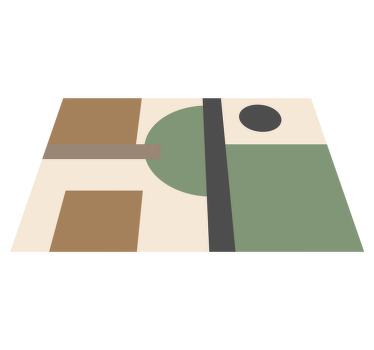 Natural colors geometric art modern placemats - TenStickers