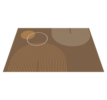 Warm geometric arches modern placemats - TenStickers