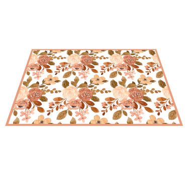 Mantel individual elegante Elegantes flores de color rosa pastel - TenVinilo