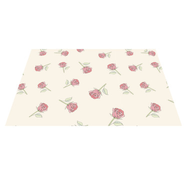 Romantisk vintage rosemønster spisebrikke elegant - Tenstickers