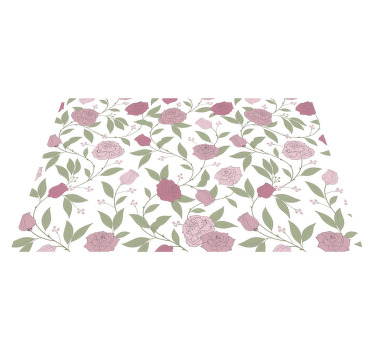 Pale pink vintage roses elegant placemats - TenStickers