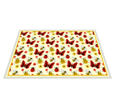 Pisani minimalistični hrošči originalni pogrinjki - TenStickers