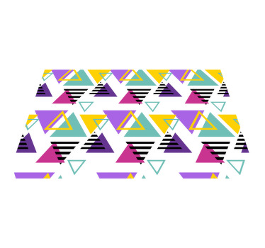 鲜艳的色彩 80 年代图案原创餐垫 - TenStickers