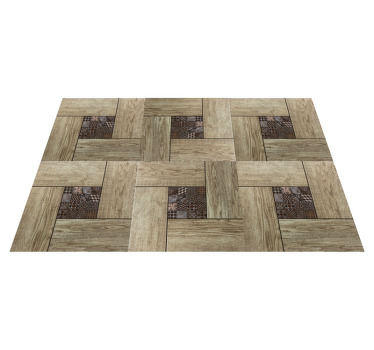 Mantel individual patrón Efecto azulejos con textura de madera - TenVinilo