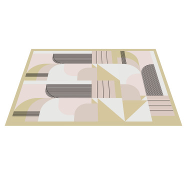 Pastel colors geometric urban design placemats - TenStickers