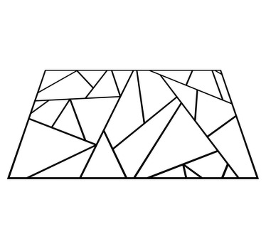 Mantel individual original Diseño minimalista de líneas geométric - TenVinilo