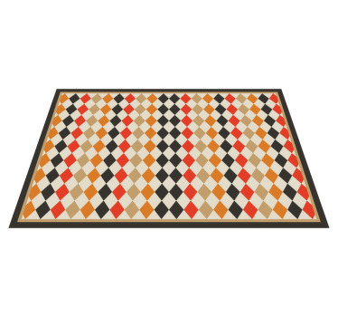 Retro mångfärgade diamanter vinyl bordstabletter - Tenstickers