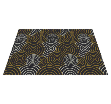 Patrones circulares con líneas manteles individuales de vinilo - TenVinilo