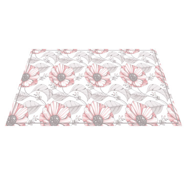 Elegantit pinkki magnolia design vinyylipöytämatot - Tenstickers