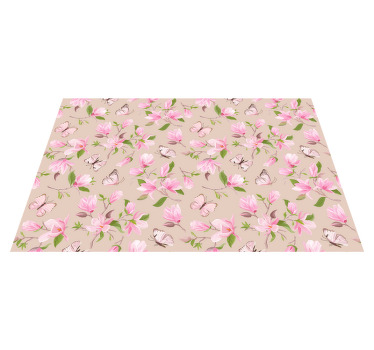 Magnolia and butterfly design  vinyl placemats - TenStickers