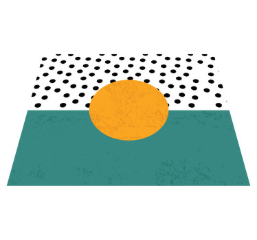 Izvirni pogrinjki z abstraktnim dizajnom s črnimi pikami - TenStickers