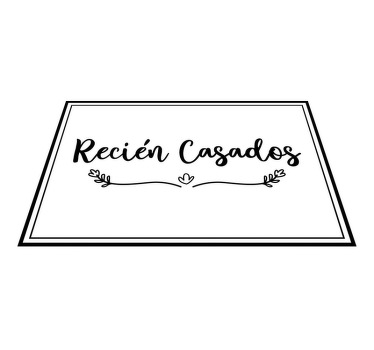 Manteles individuales de vinilo recién casados - TenVinilo