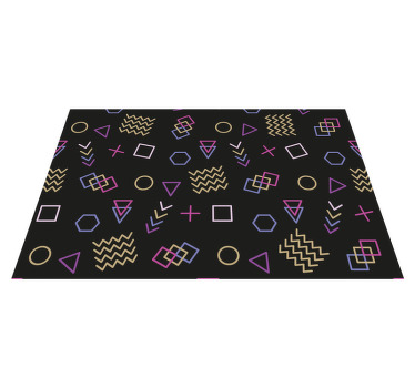 Renkli karalamalar 80'lerin desen orijinal servis altlığı - TenStickers