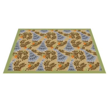 African style gray peacock original placemats - TenStickers