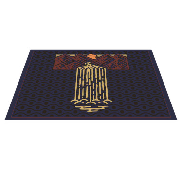 Originele placemat bergwaterval scène - TenStickers