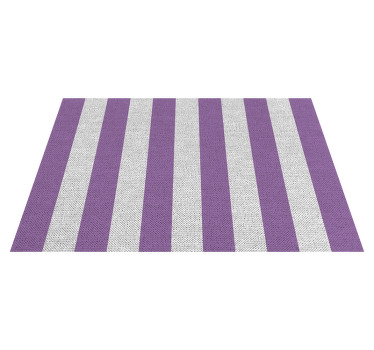紫色白色线条矩形乙烯基餐垫 - TenStickers