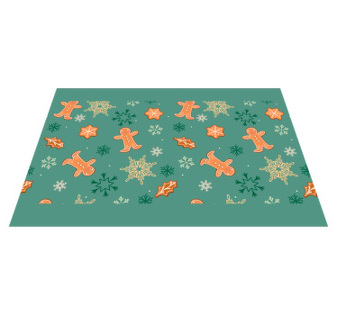 Christmas placemats gingerbread cookie designs - TenStickers