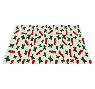 Christmas placemats with berry pattern design - TenStickers