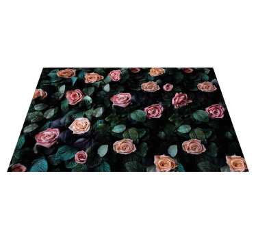 Rød rose blomster originale dækkeservietter - TenStickers