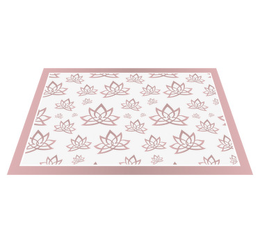 Mantel individual imitación patrón loto elegante - TenVinilo